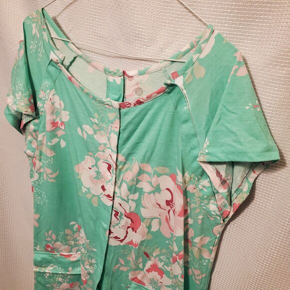 Kindred Bravely Labor Delivery Access Gown Sz S/M/L Mint green floral NWOT - Picture 4 of 7